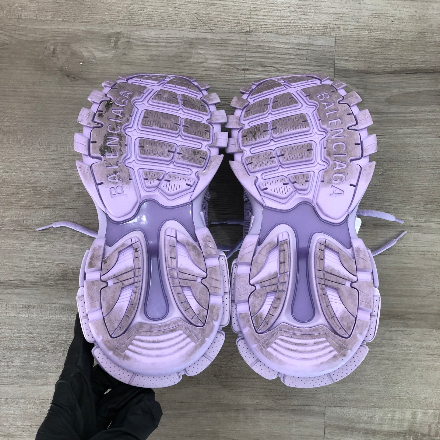 Balenciaga Women's Triple S Mesh Chunky Trainer Sneakers Size 36 Lavender Purple