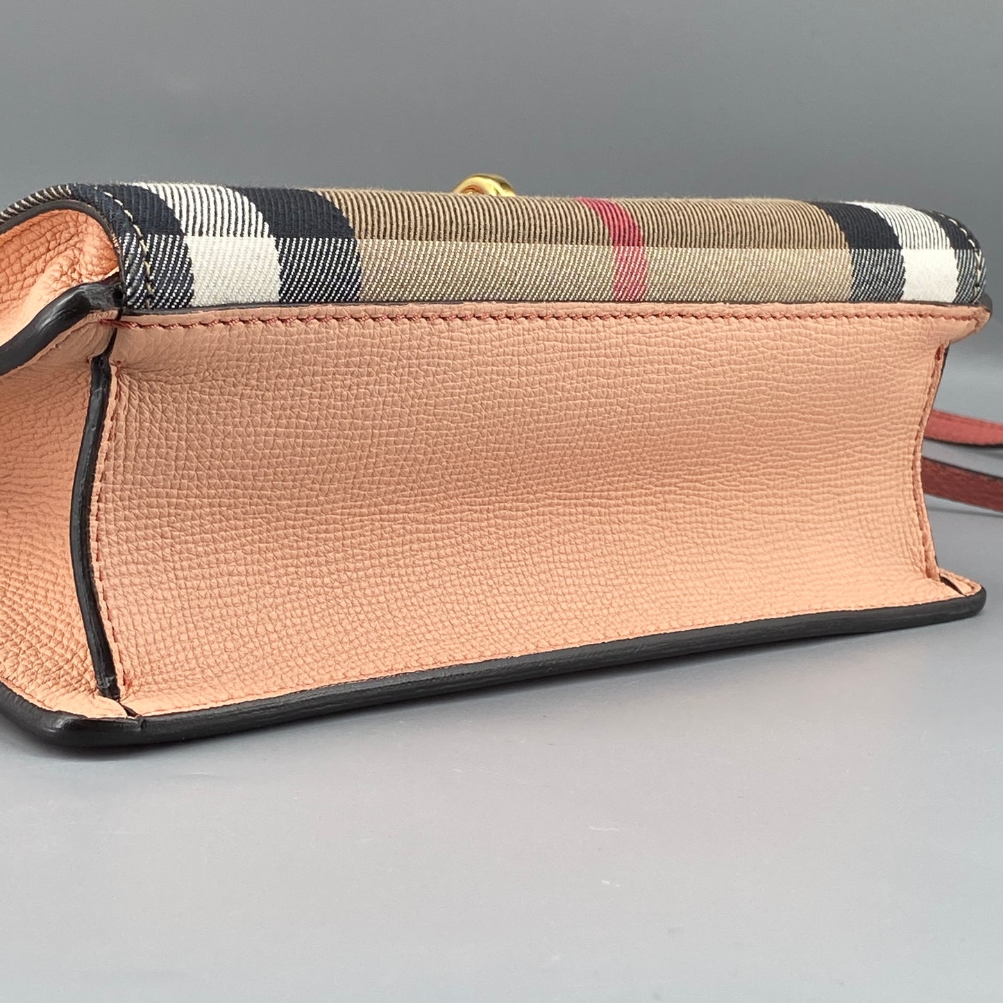 Burberry Pink Check Flap Crossbody Bag