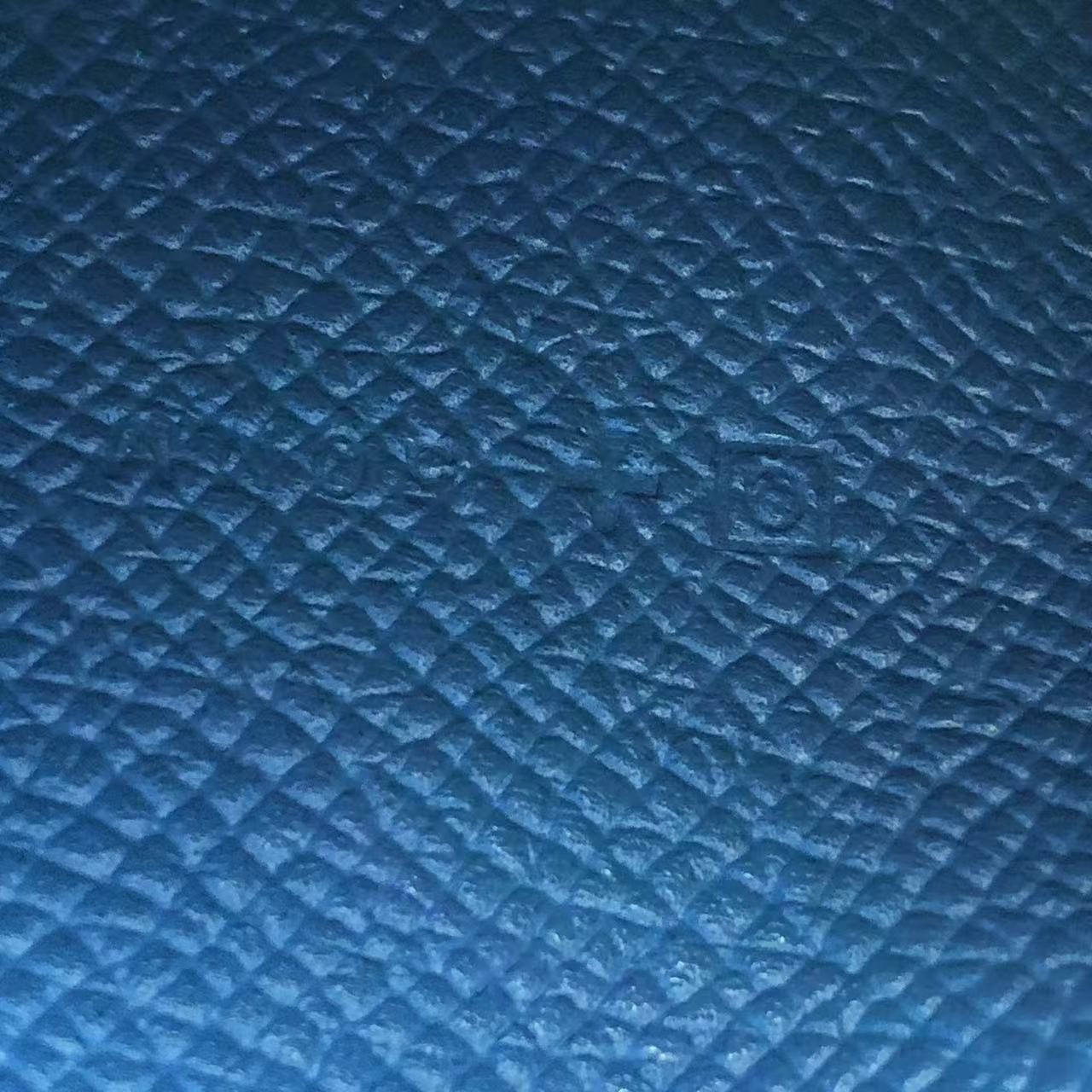 Hermes Bearn Compact Wallet in Bleu Zanzibar Chevre Mysore Leather
