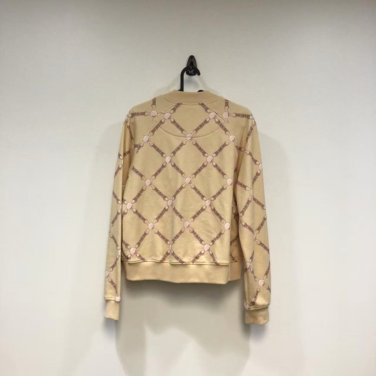 Hermes Twin-Set Bomber Jacket and Matching Shorts in Beige Cotton Blend