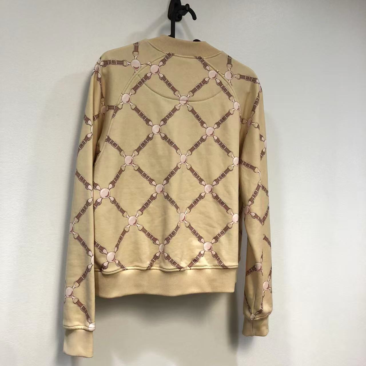 Hermes Twin-Set Bomber Jacket and Matching Shorts in Beige Cotton Blend