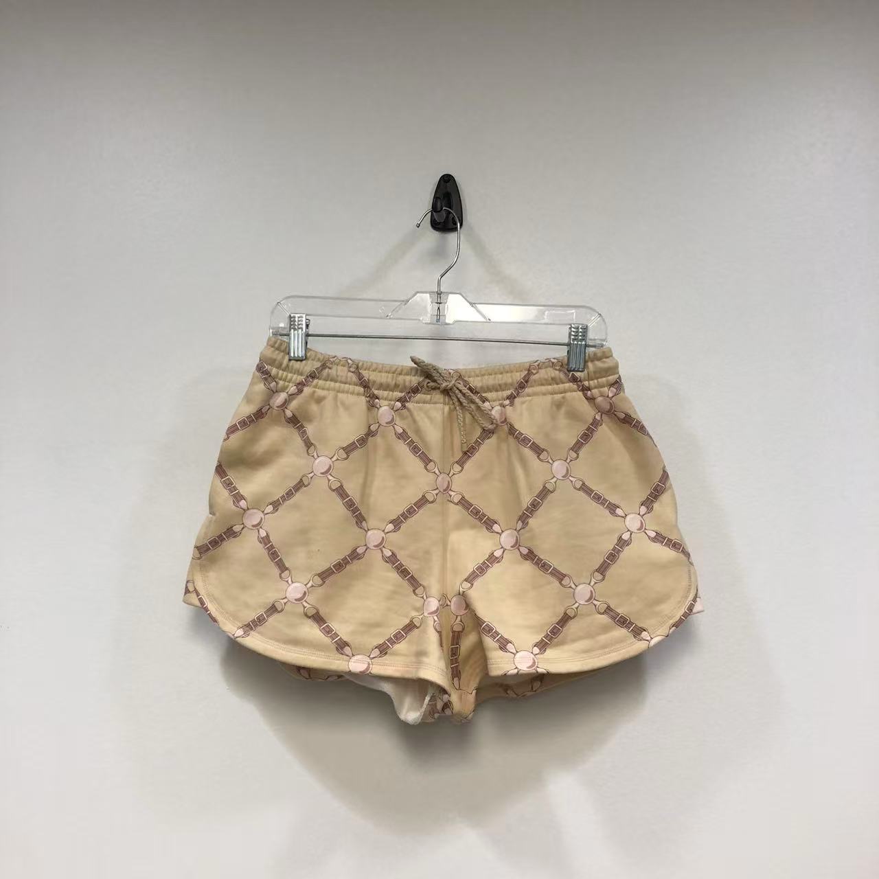 Hermes Twin-Set Bomber Jacket and Matching Shorts in Beige Cotton Blend