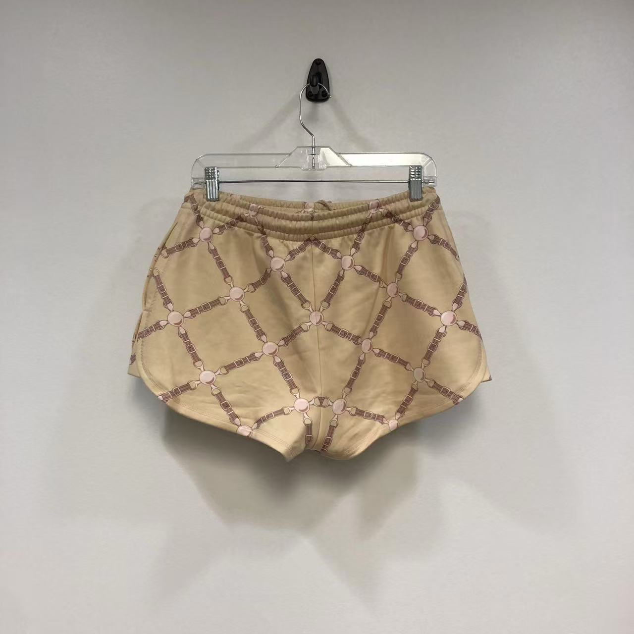 Hermes Twin-Set Bomber Jacket and Matching Shorts in Beige Cotton Blend