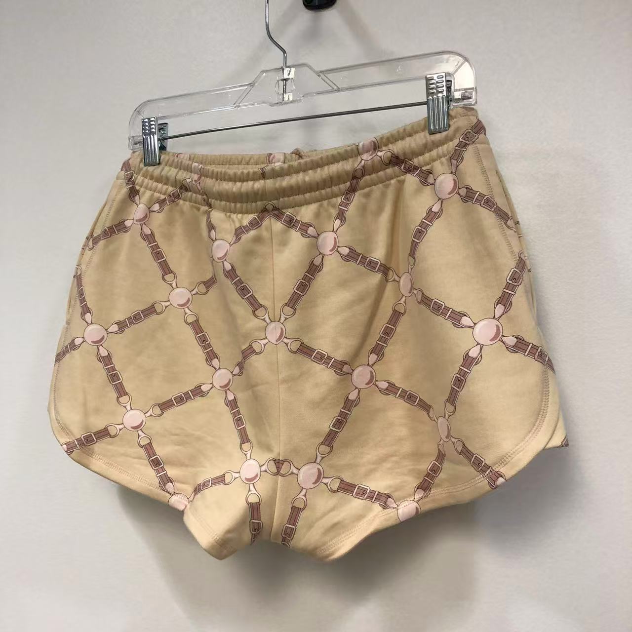 Hermes Twin-Set Bomber Jacket and Matching Shorts in Beige Cotton Blend