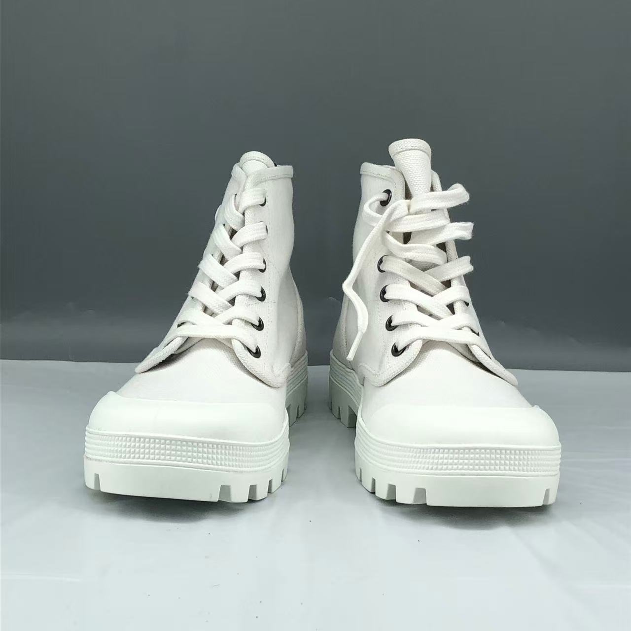 Celine Patapans Lace-Up Boots Canvas Size EU 36