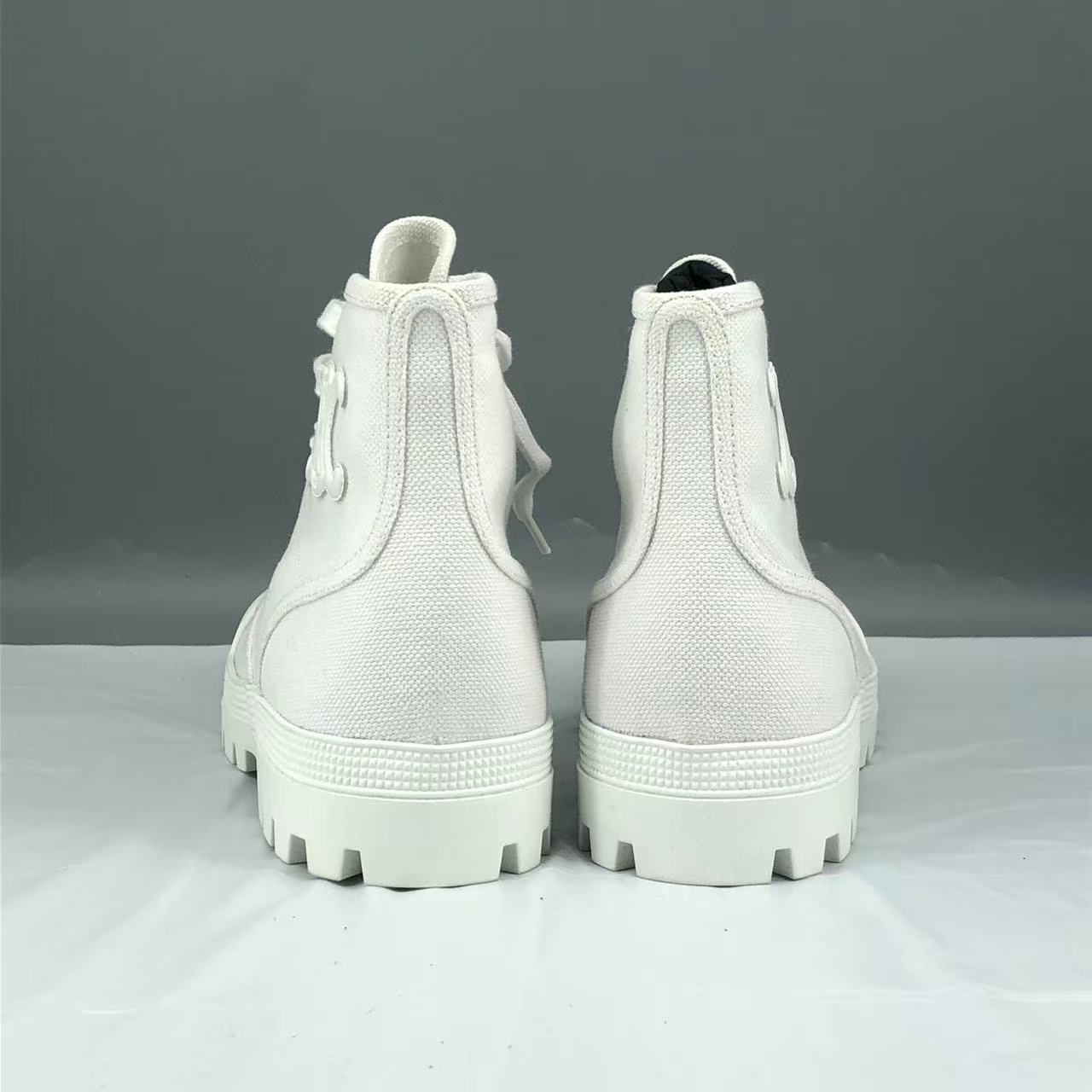 Celine Patapans Lace-Up Boots Canvas Size EU 36