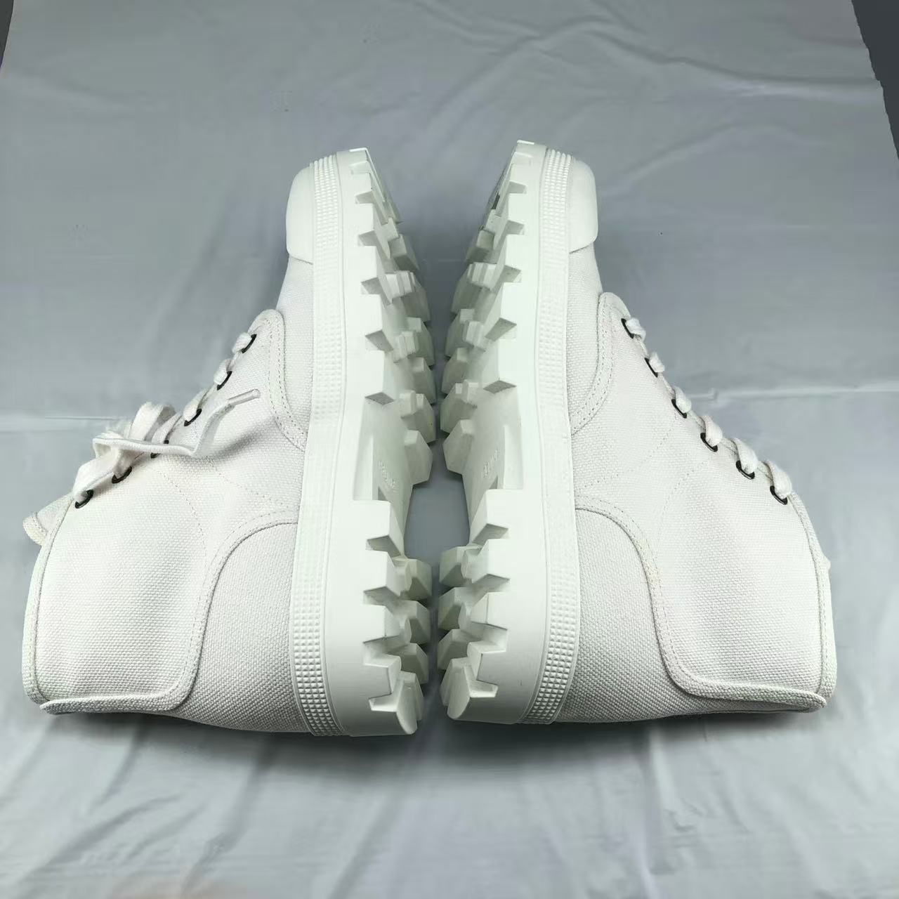 Celine Patapans Lace-Up Boots Canvas Size EU 36