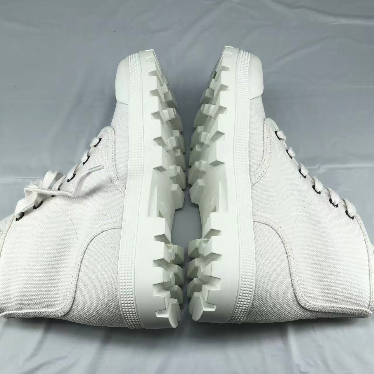 Celine Patapans Lace-Up Boots Canvas Size EU 36