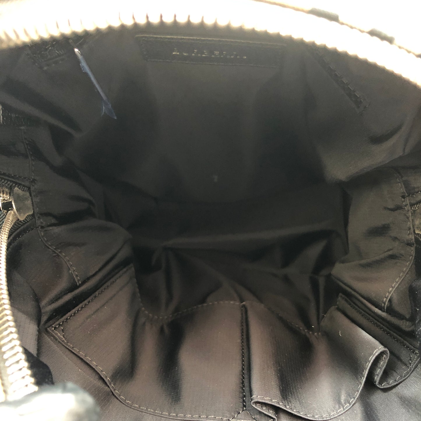 Burberry Vintage Check Nylon Leather Trim Backpack Beige
