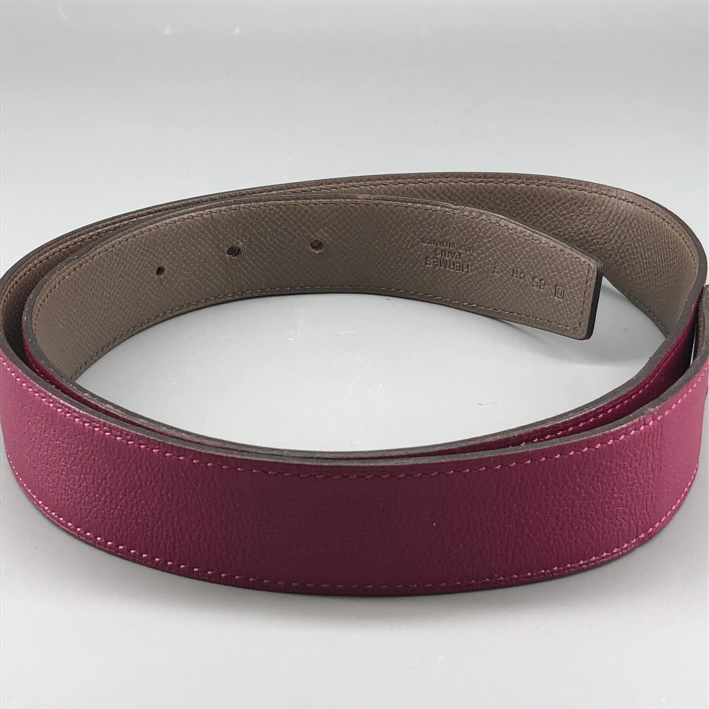 Hermes Constance Reversible Belt 85cm Purplish Pink