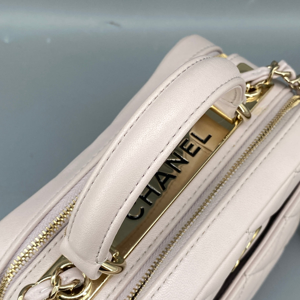 Chanel Lambskin Quilted Trendy CC Bowling Mini Bag blush pink