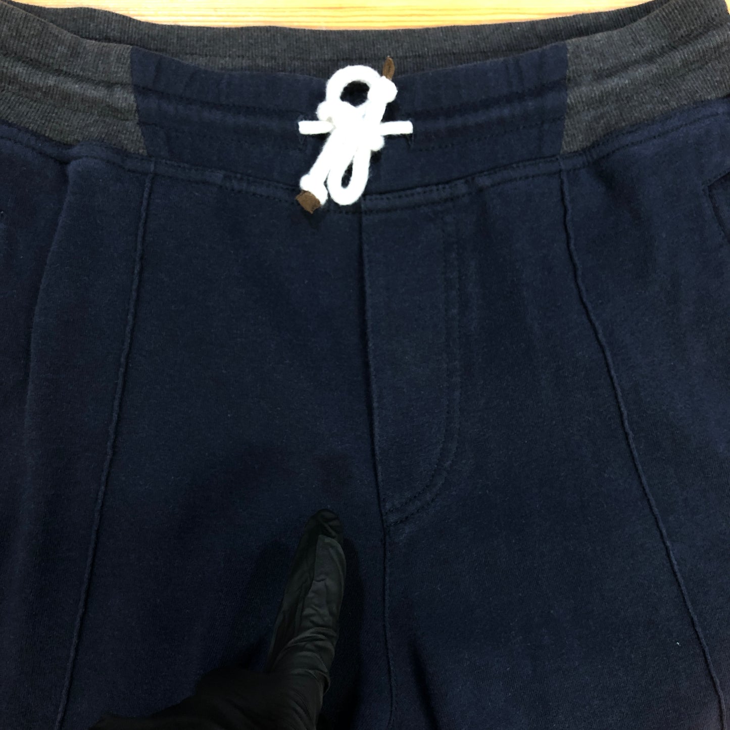 Brunello Cucinelli Men's Navy Blue Drawstring Sweatpants Size S