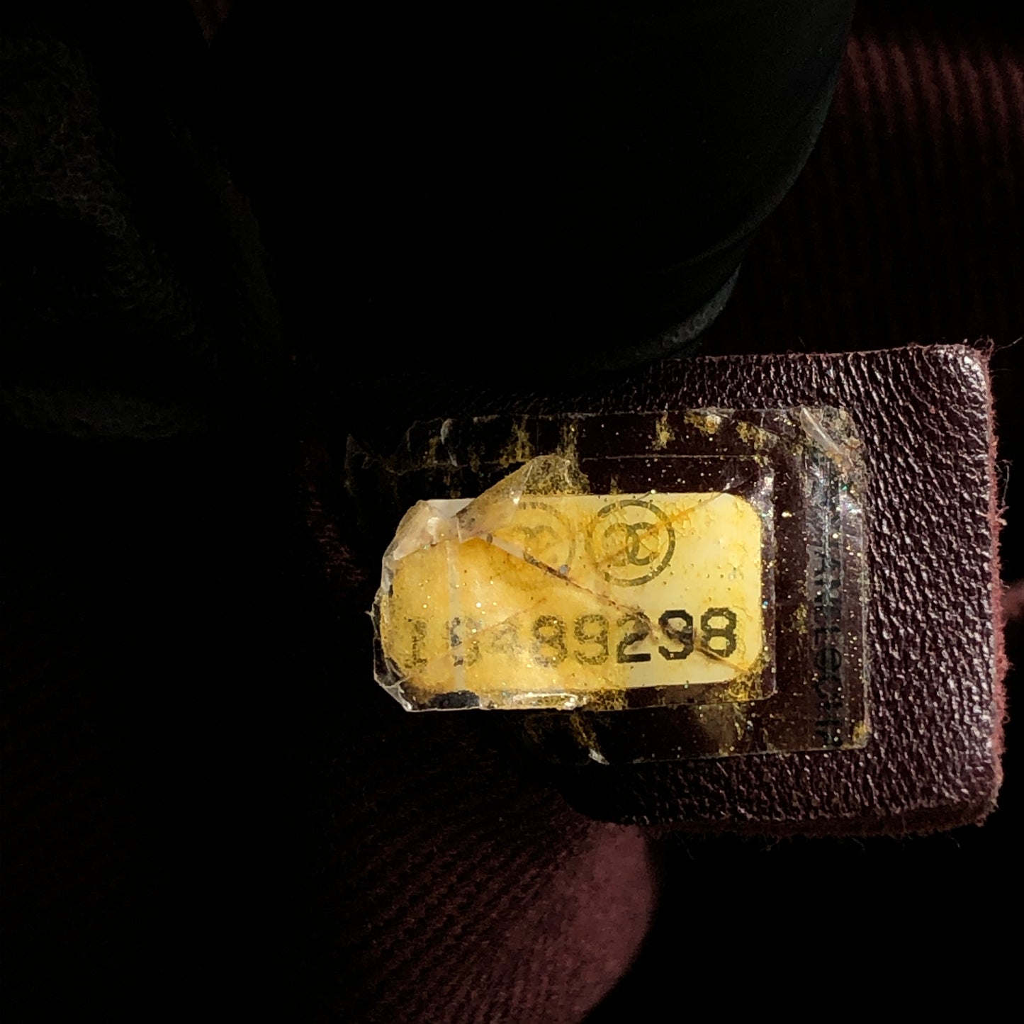 Chanel Black shiny suede nubuck iridescent leather Leather Mini Boy Bag