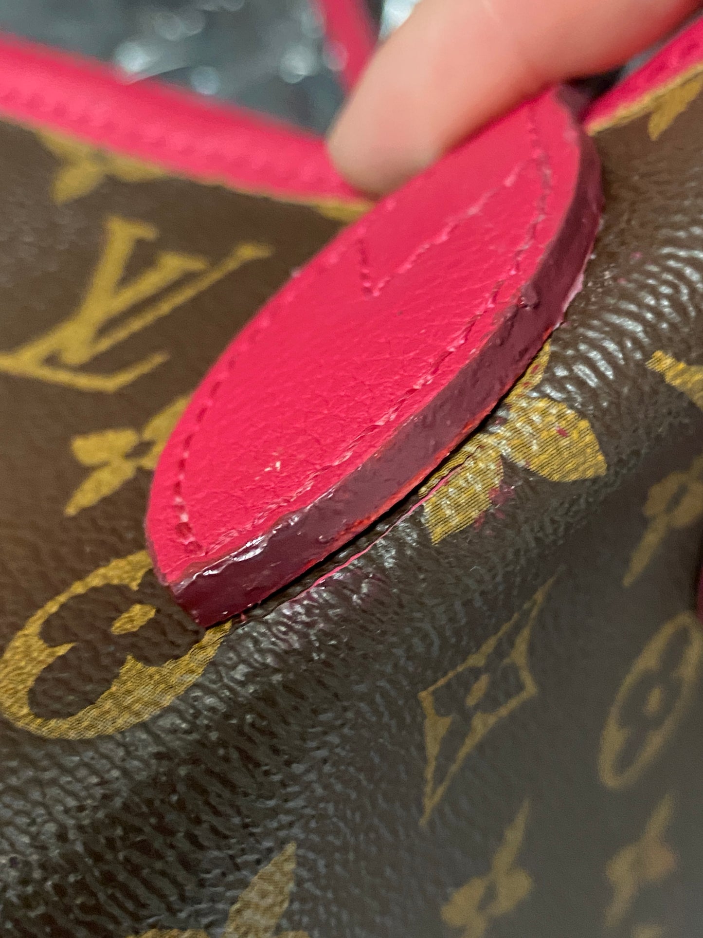 Louis Vuitton MM Limited Edition Fuchsia Monogram Ikat Neverfull Tote Bag