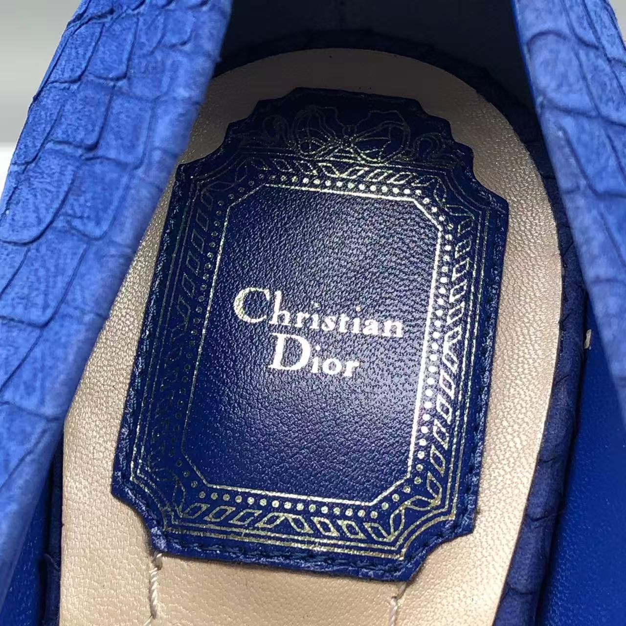 Christian Dior Miss Dior Python-Embossed Peep-Toe Platform Pumps Blue Size EU 39