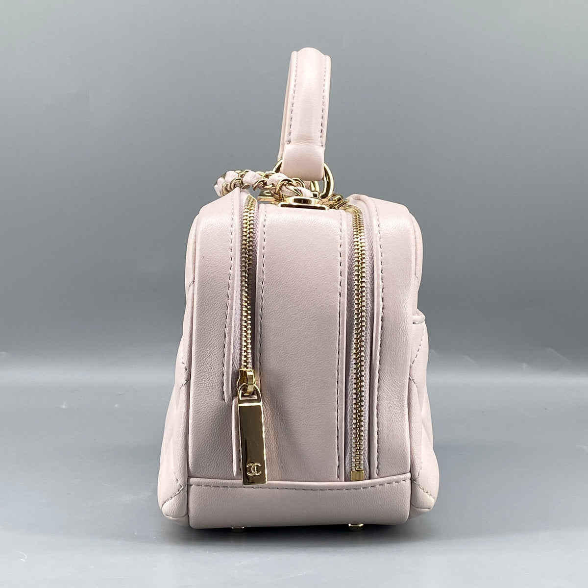 Chanel Lambskin Quilted Trendy CC Bowling Mini Bag blush pink