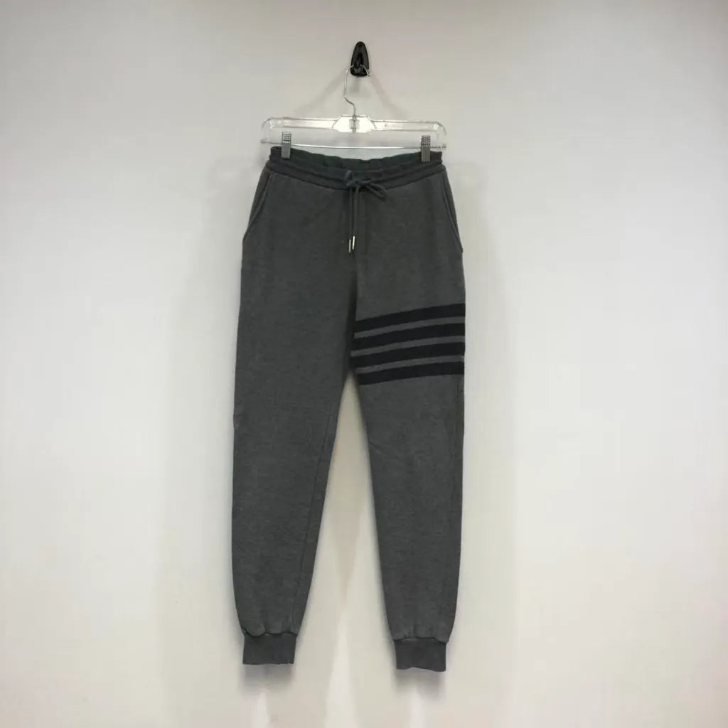 Thom Browne Grey Sweatpants with Four-Bar Stripe Detail