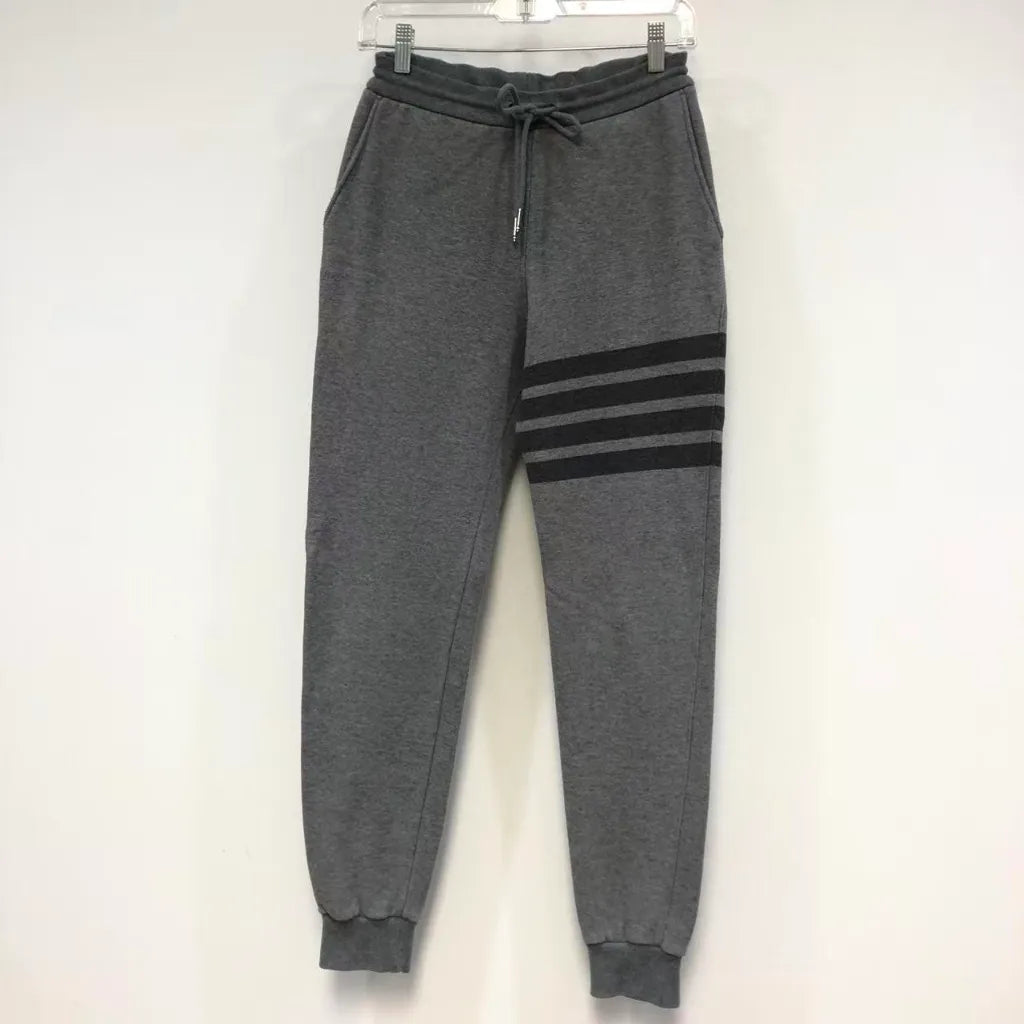 Thom Browne Grey Sweatpants with Four-Bar Stripe Detail