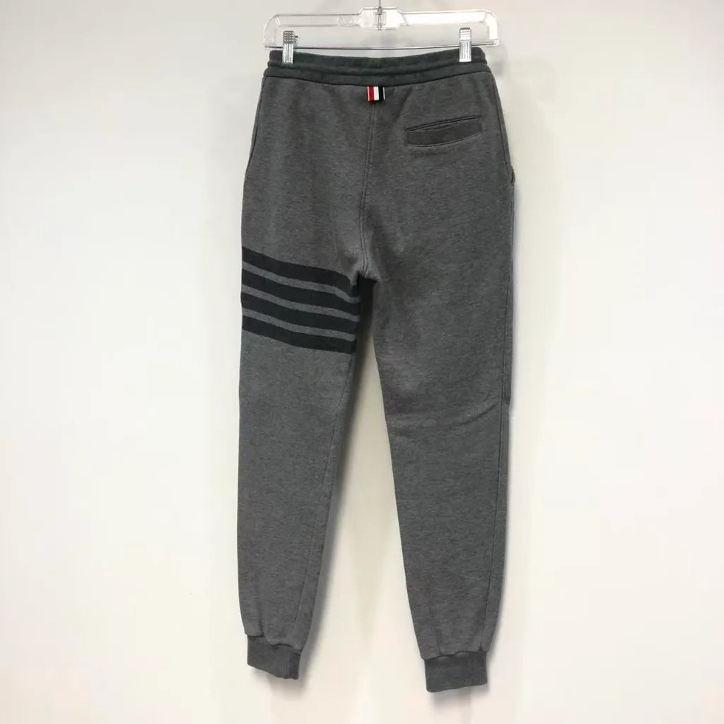 Thom Browne Grey Sweatpants with Four-Bar Stripe Detail