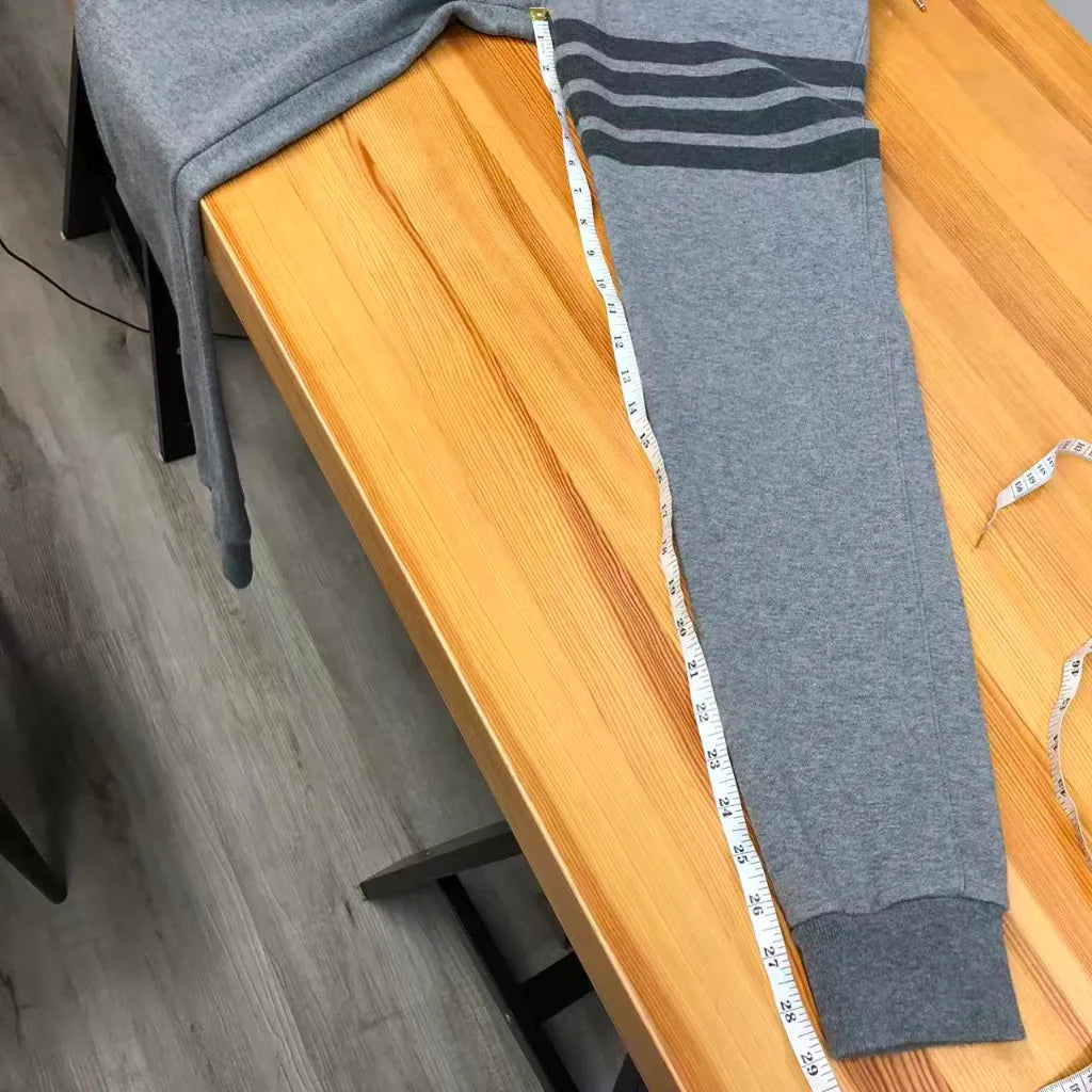 Thom Browne Grey Sweatpants with Four-Bar Stripe Detail