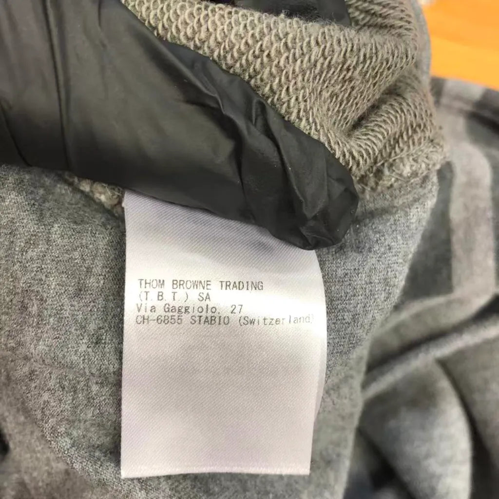 Thom Browne Grey Sweatpants with Four-Bar Stripe Detail