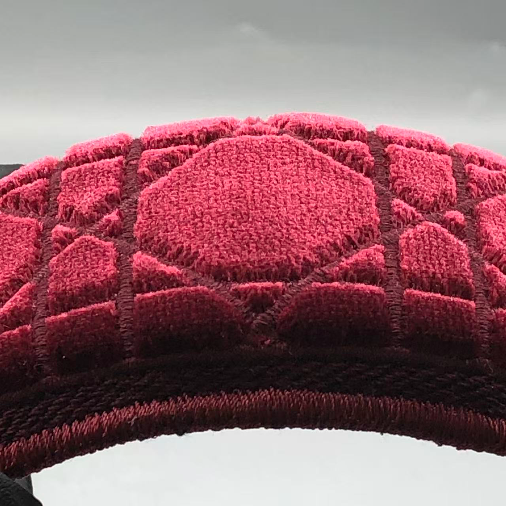 Christian Dior Cannage Velvet Headband Burgundy