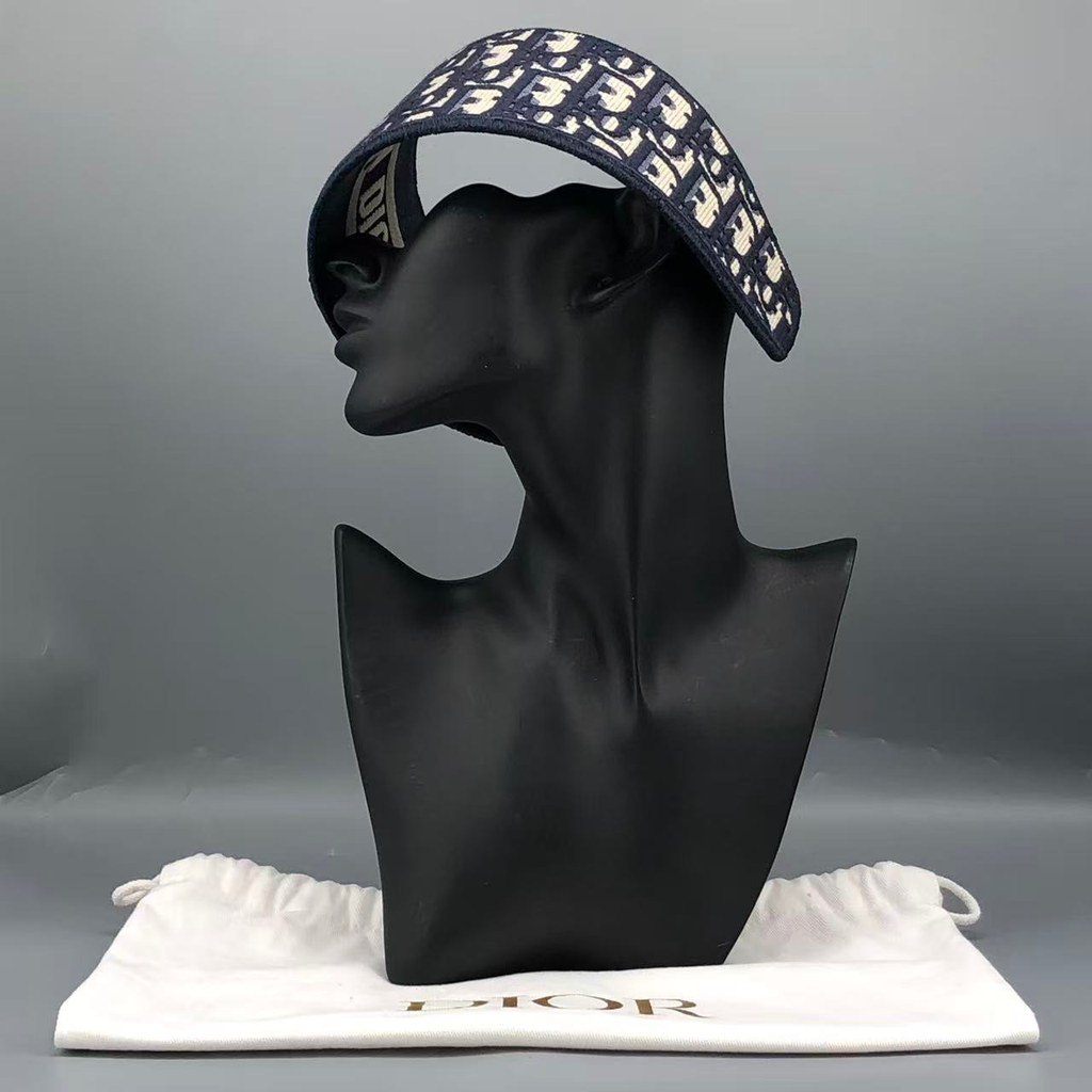 Christian Dior Oblique Headband Navy and White Technical Fabric