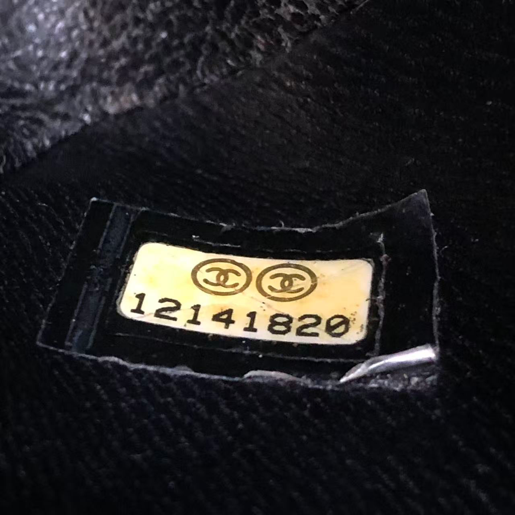 Chanel Classic Double Flap Bag Black Caviar Leather Gold Hardware