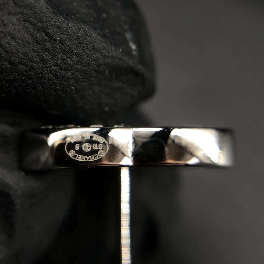 Chanel CC Logo Silver Tone Stud Earrings