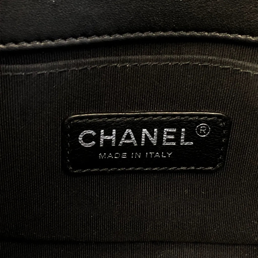 Chanel Black LeBoy Embossed Leather Bag