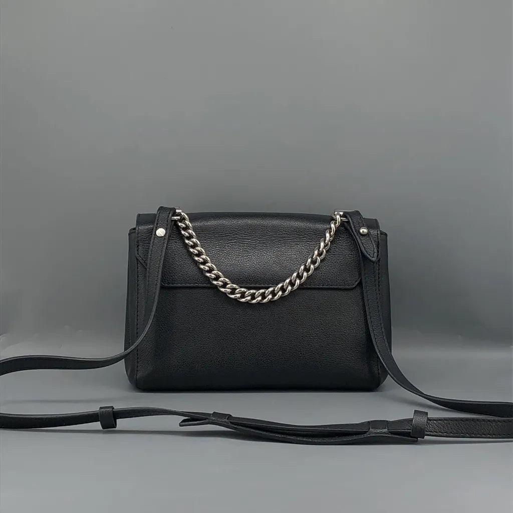 Louis Vuitton Calfskin Lockme II Chain Bag Black