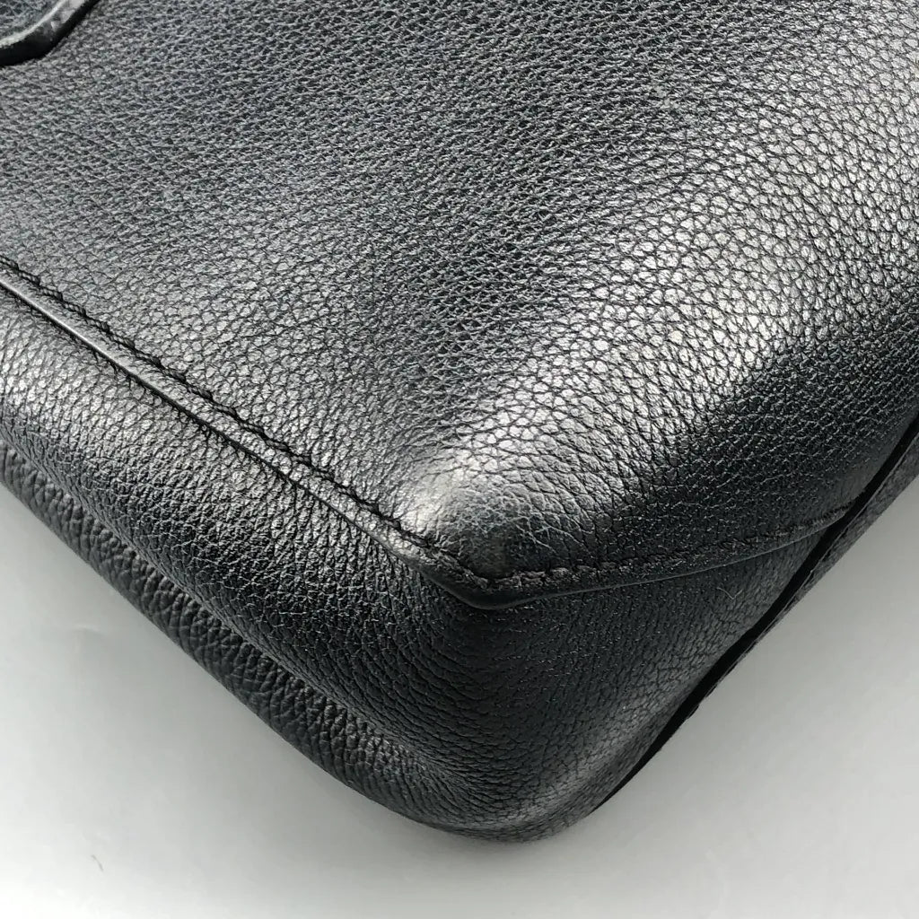 Louis Vuitton Calfskin Lockme II Chain Bag Black