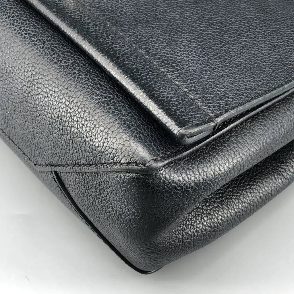 Louis Vuitton Calfskin Lockme II Chain Bag Black