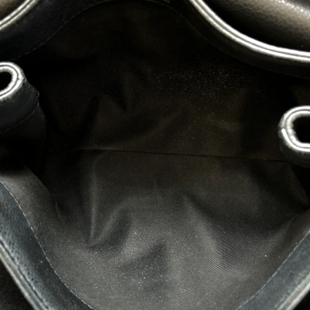 Louis Vuitton Calfskin Lockme II Chain Bag Black