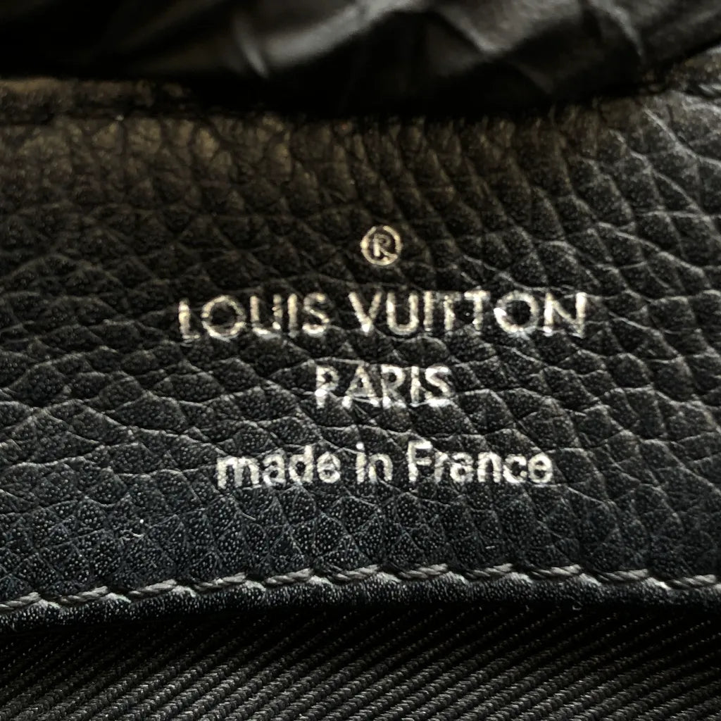 Louis Vuitton Calfskin Lockme II Chain Bag Black