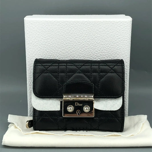 Christian Dior Black Cannage Wallet