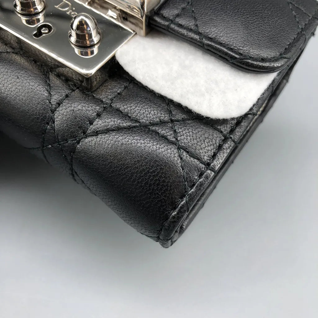 Christian Dior Black Cannage Wallet