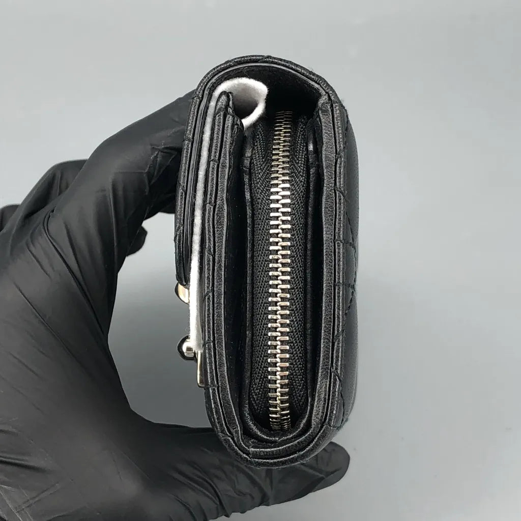 Christian Dior Black Cannage Wallet
