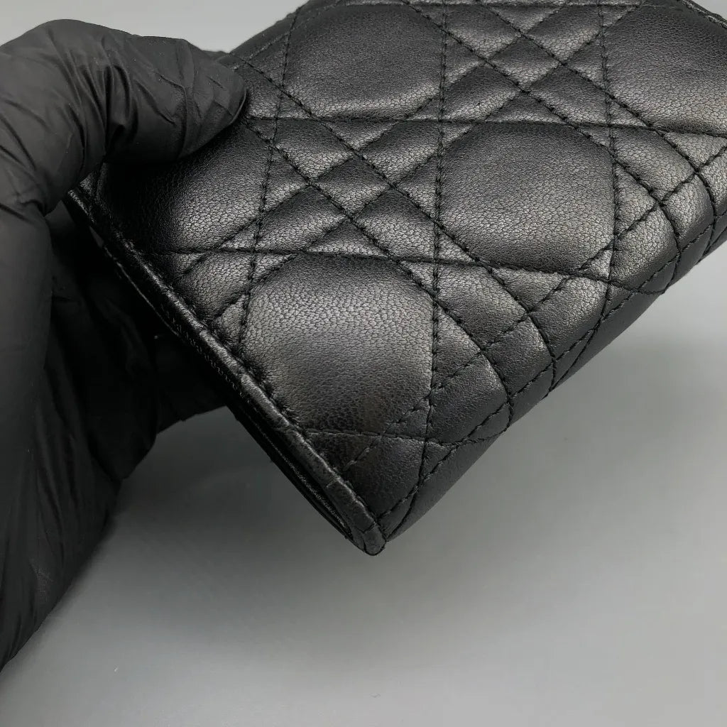 Christian Dior Black Cannage Wallet
