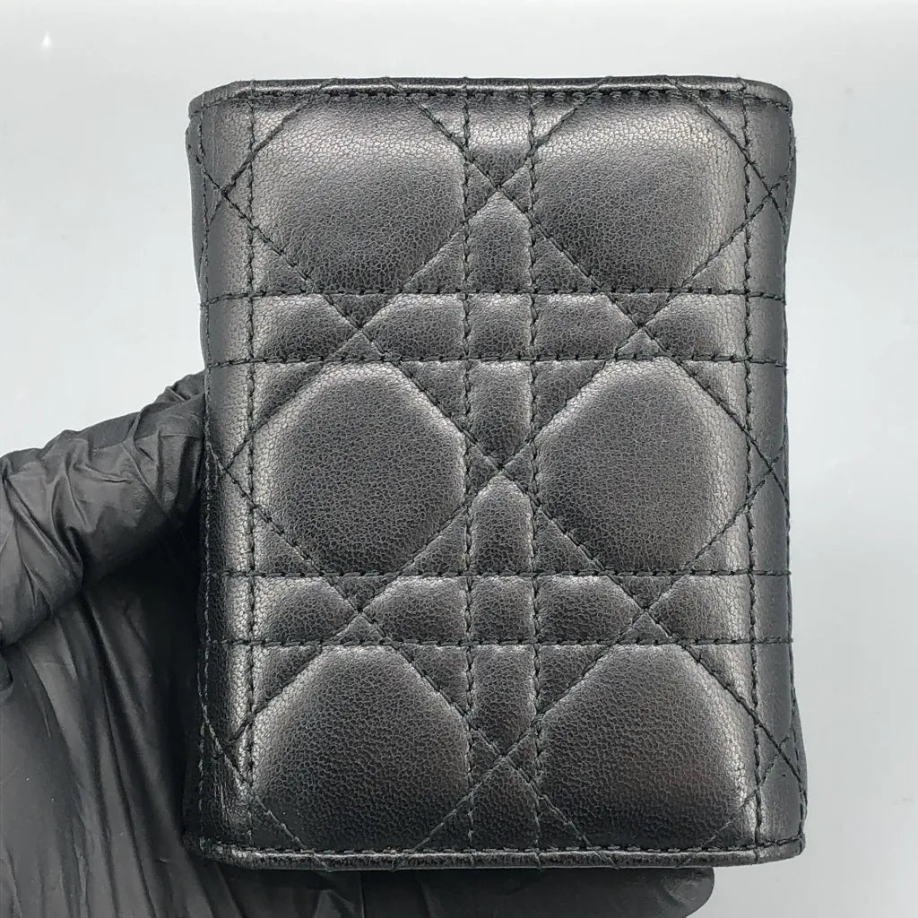 Christian Dior Black Cannage Wallet