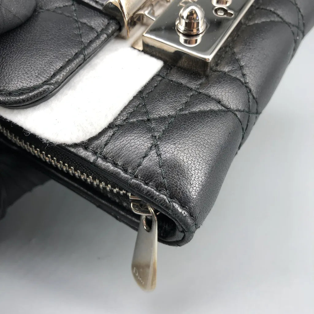 Christian Dior Black Cannage Wallet