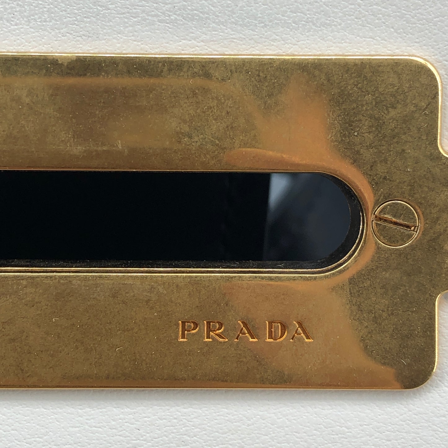Prada Two-Tone White & Black Cahier Leather Box Crossbody Bag