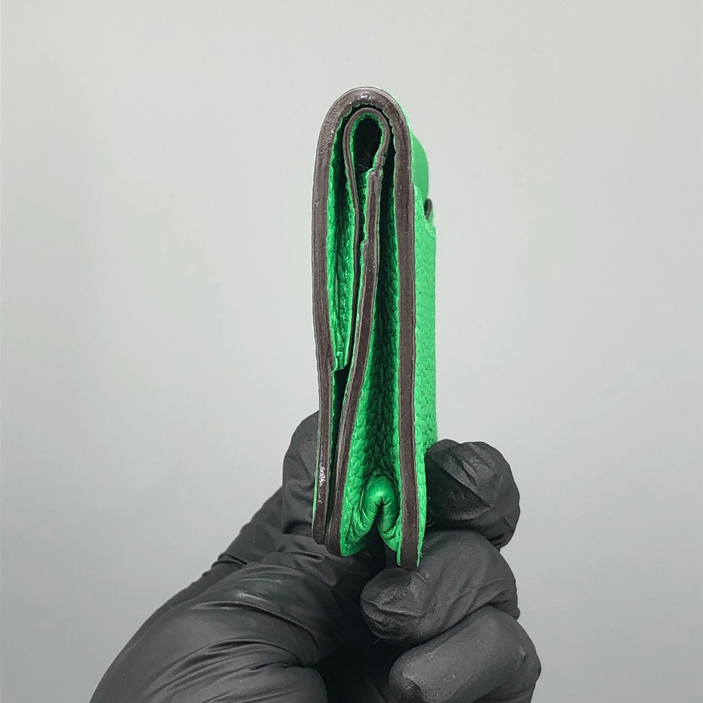 Hermes 2016 Dogon Compact Wallet  Green Togo Leather
