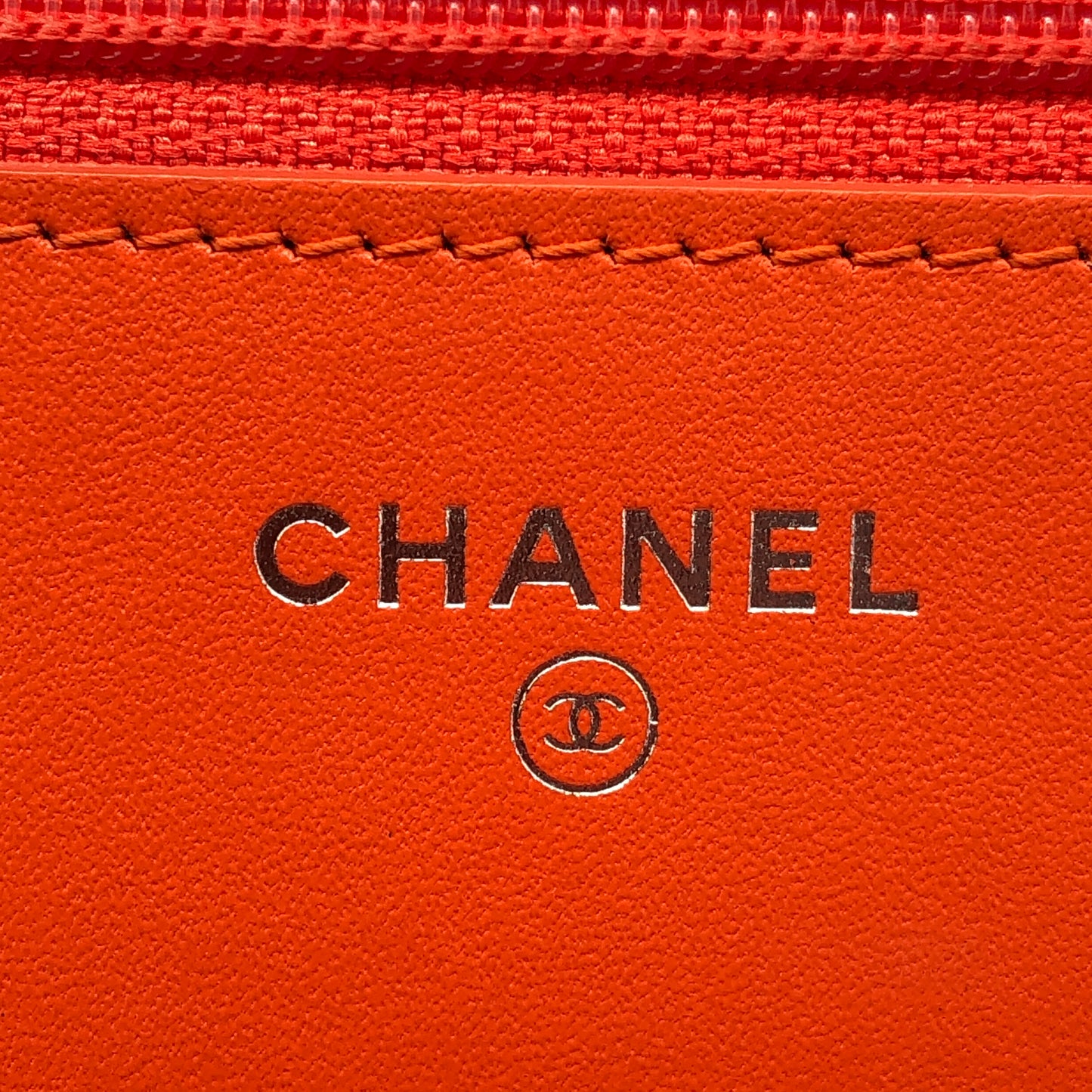 Chanel Boy Neon Orange Patent Leather Wallet on Chain Bag