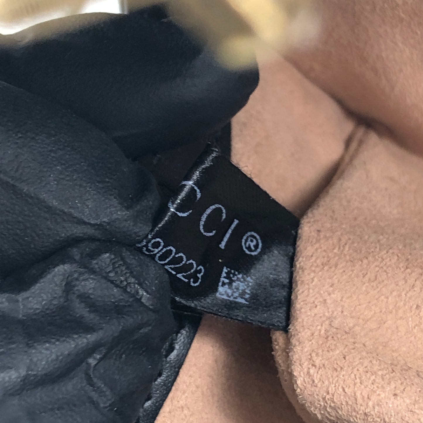 Gucci Black GG Embossed Leather Padlock Shoulder Bag