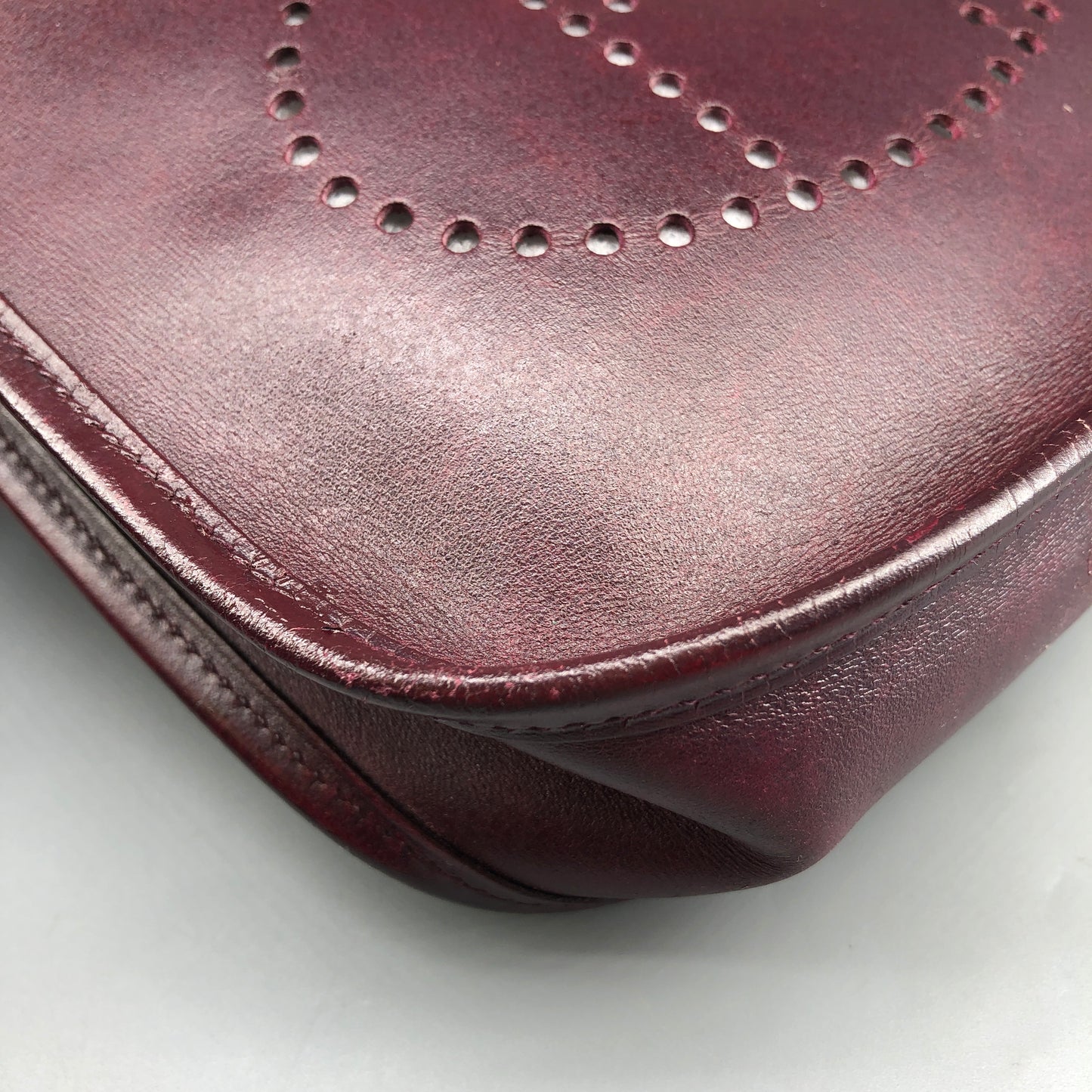 Hermes TPM Mini Evelyne I Bag Dark Red Box Calf Year 2002