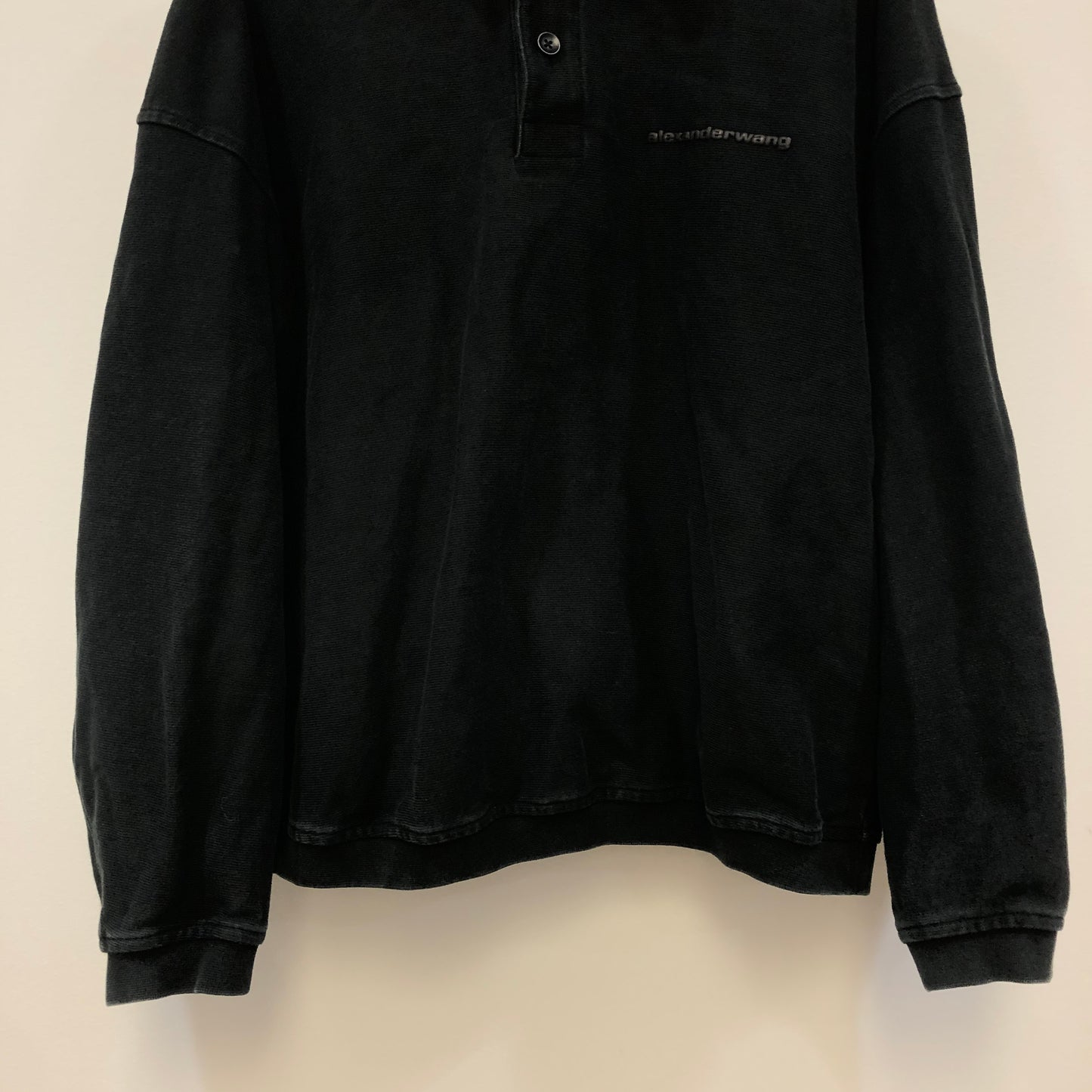 Alexanderwang Long Sleeve Polo Sweatshirt Size XS Black
