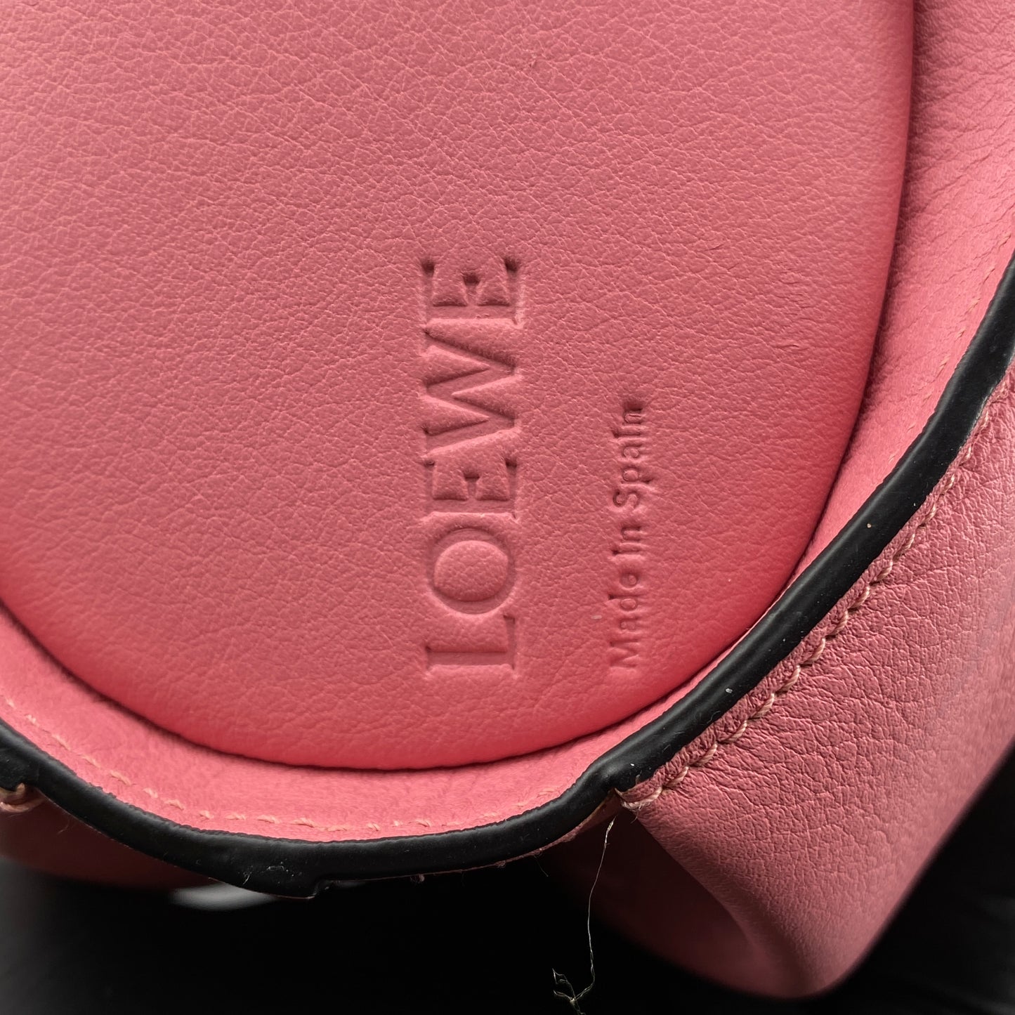 Loewe Pink Leather Elephant Crossbody Bag