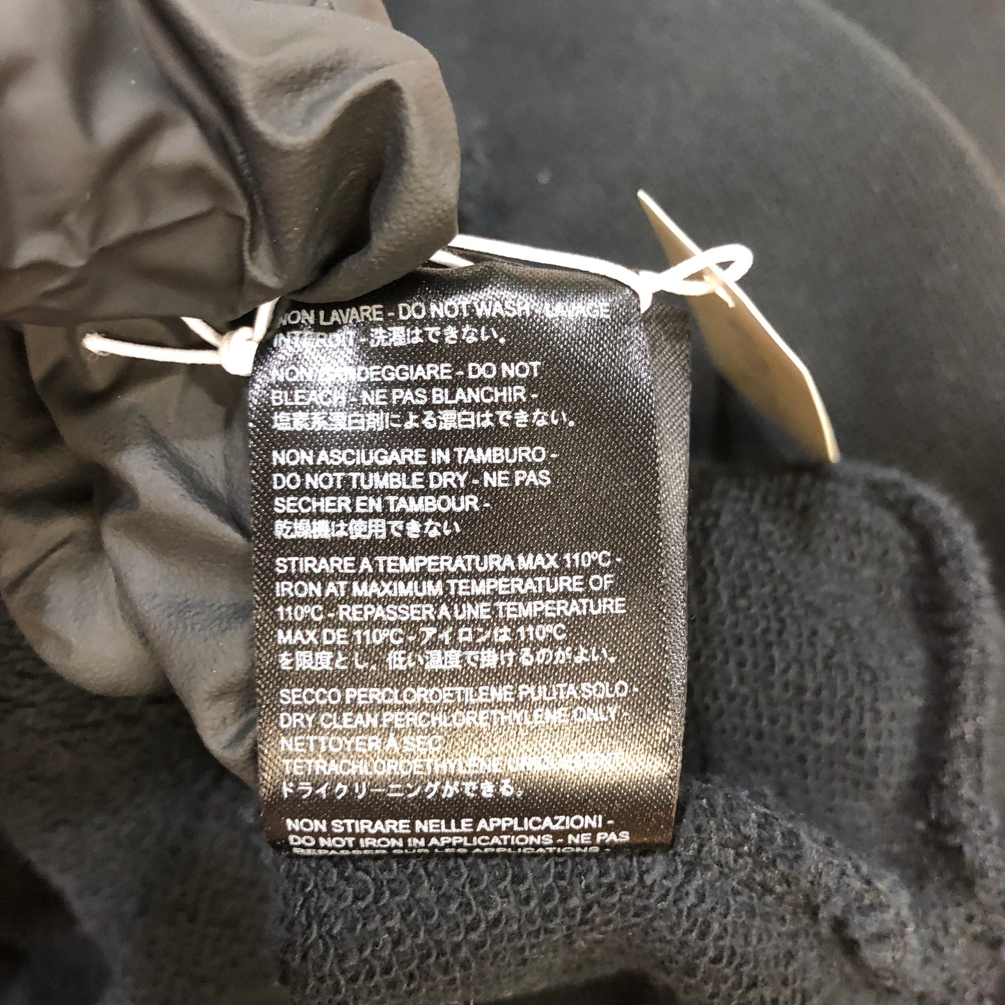 Palm Angels Black Gold Embroidered Full Zip Hoodie Size S