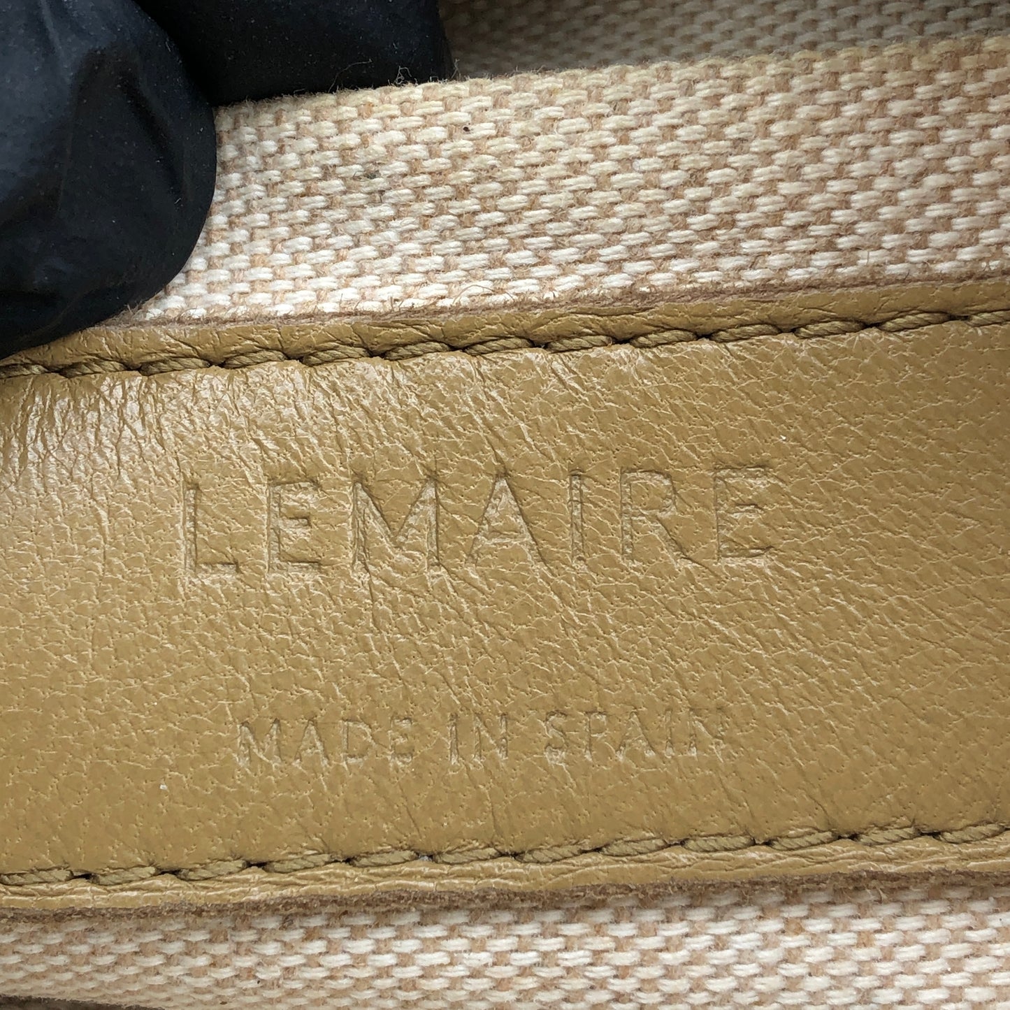 Lemaire Croissant Leather Shoulder Bag  Mustard Yellow